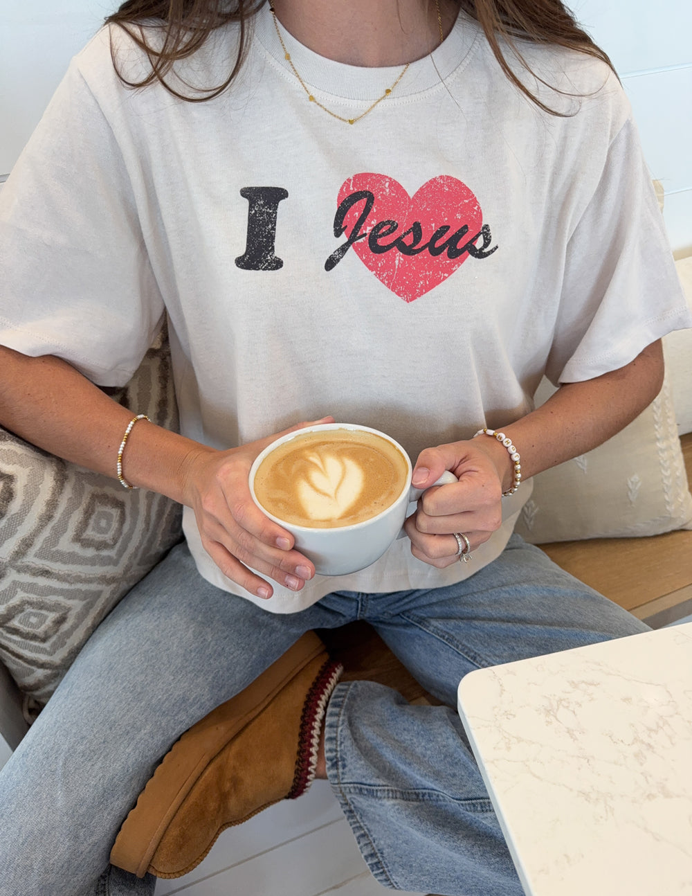 I Love Jesus Cropped Women's Tee – Christian T-Shirt