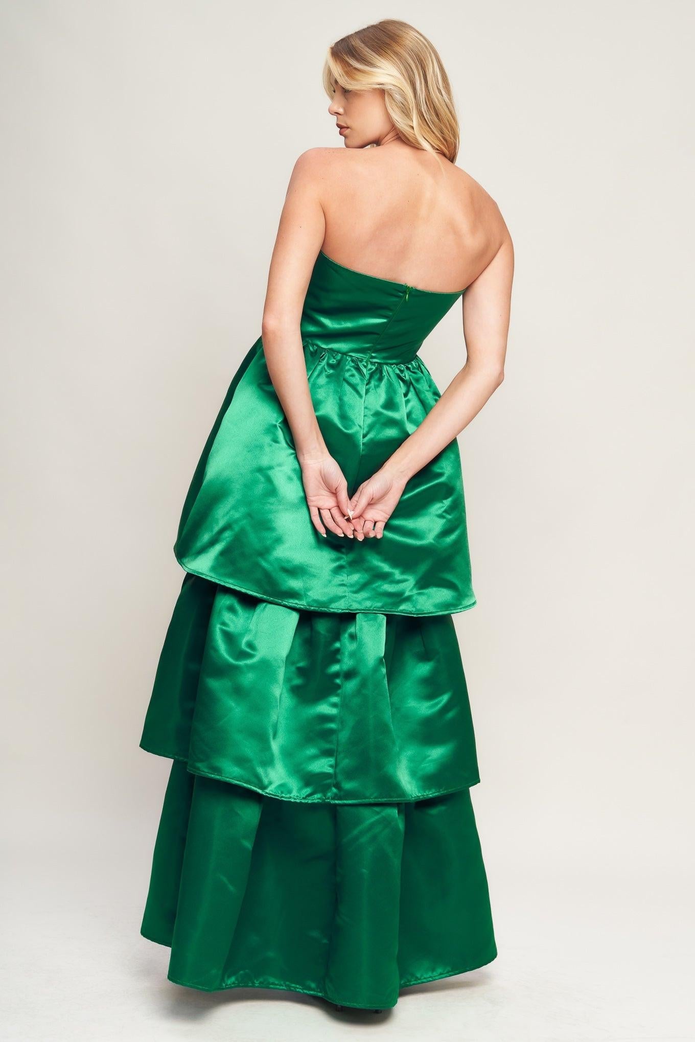 Fashionable Flair Woven Maxi Dress in green, view 6 — Soul Flow Apparel