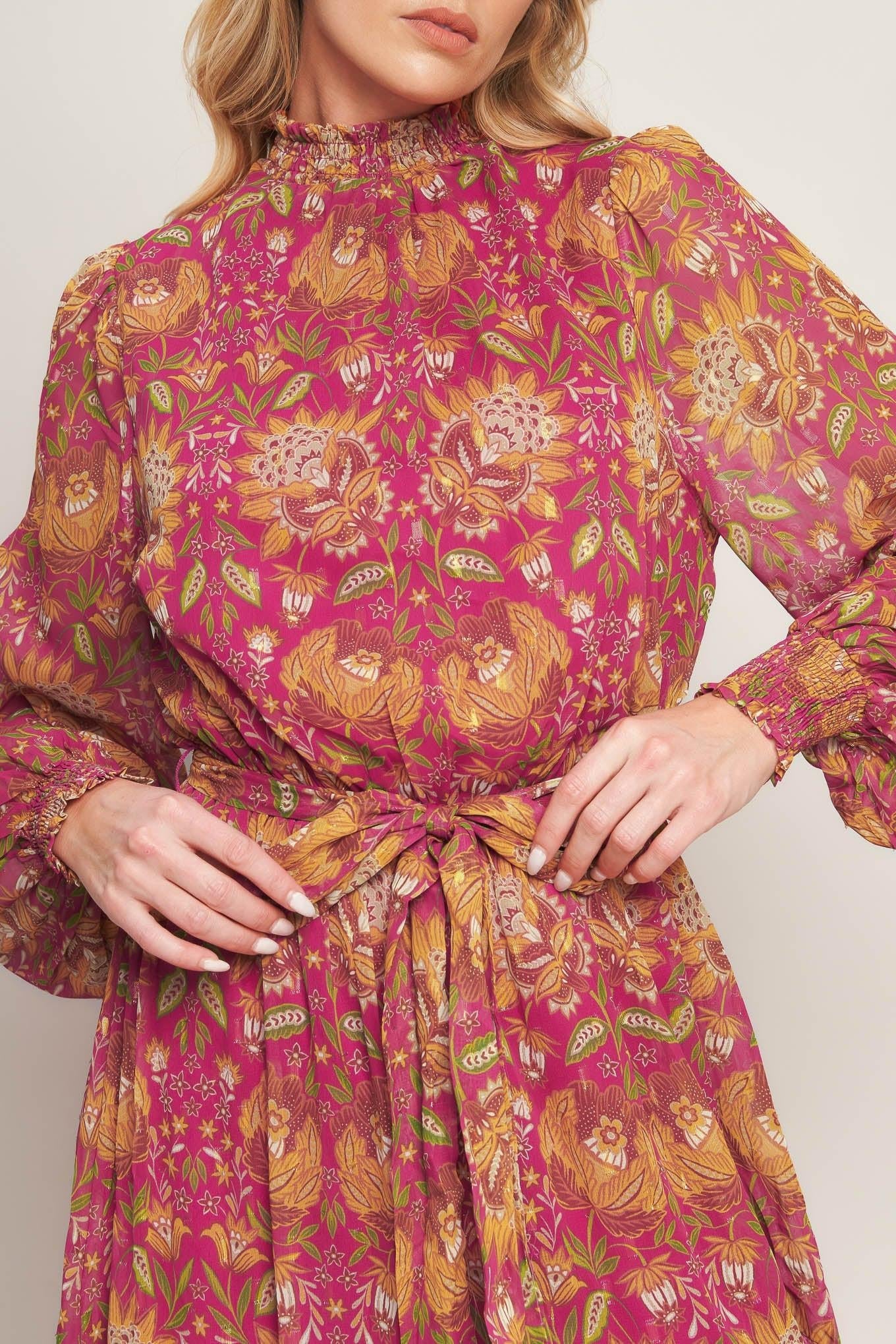 You Enchant Me Woven Maxi Dress in berry, view 6 — Soul Flow Apparel