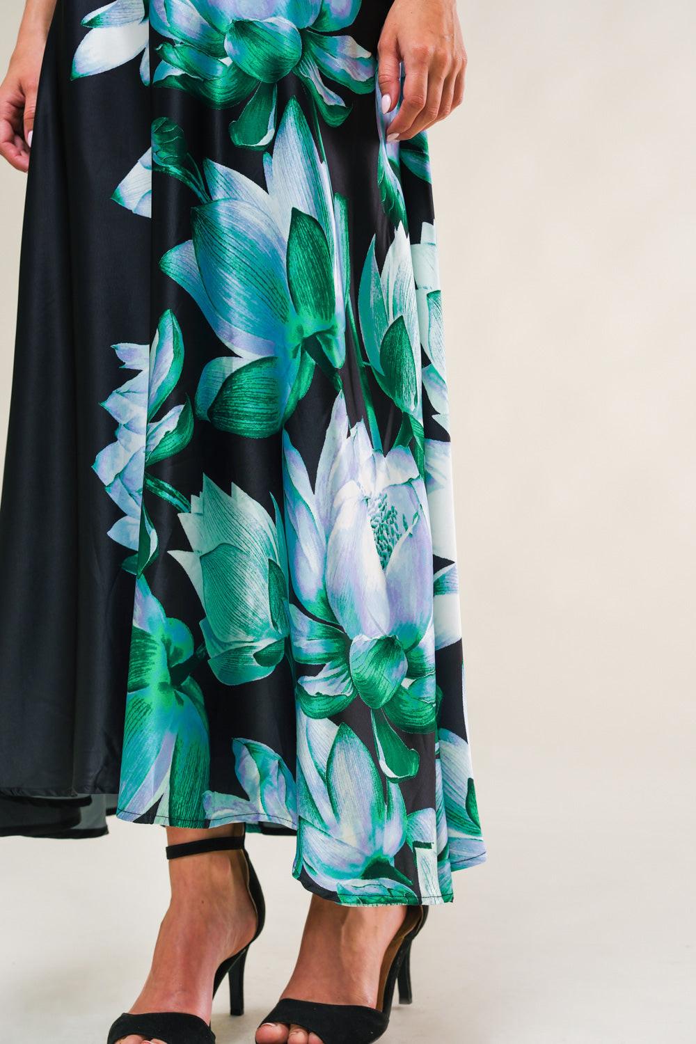 Insatiable Feeling Woven Midi Dress in black, view 5 — Soul Flow Apparel