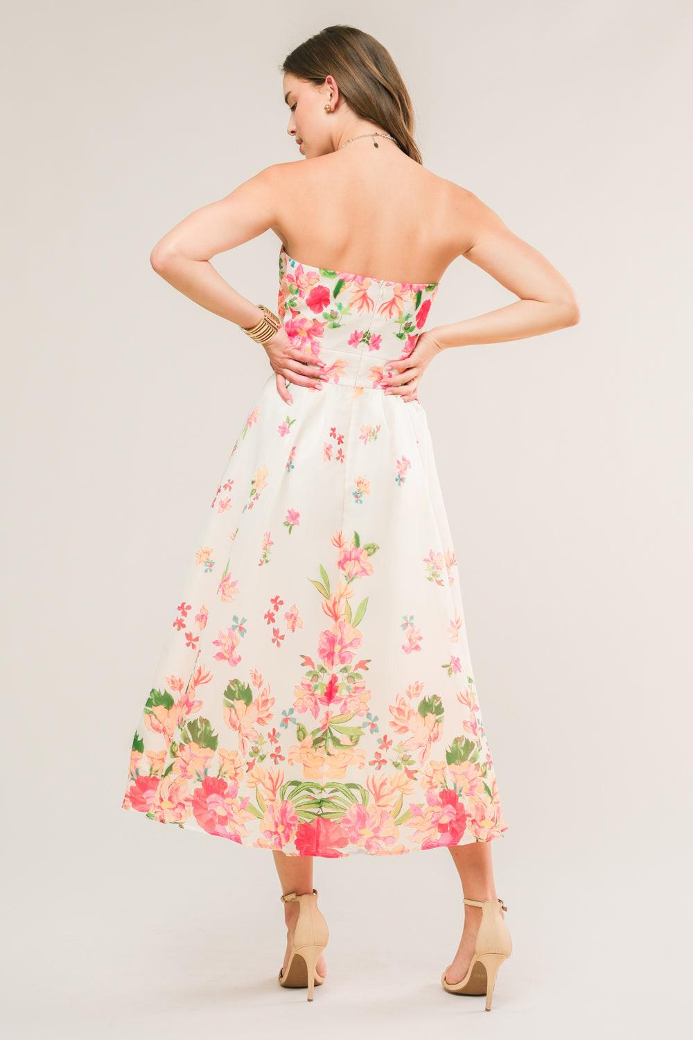 Come When I Call Woven Midi Dress in ivory, view 2 — Soul Flow Apparel