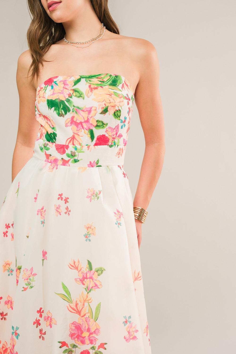 Come When I Call Woven Midi Dress in ivory, view 4 — Soul Flow Apparel