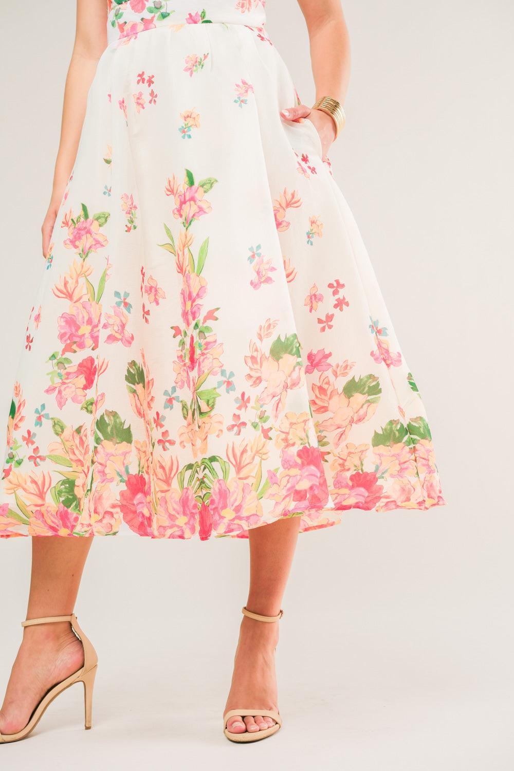 Come When I Call Woven Midi Dress in ivory, view 5 — Soul Flow Apparel