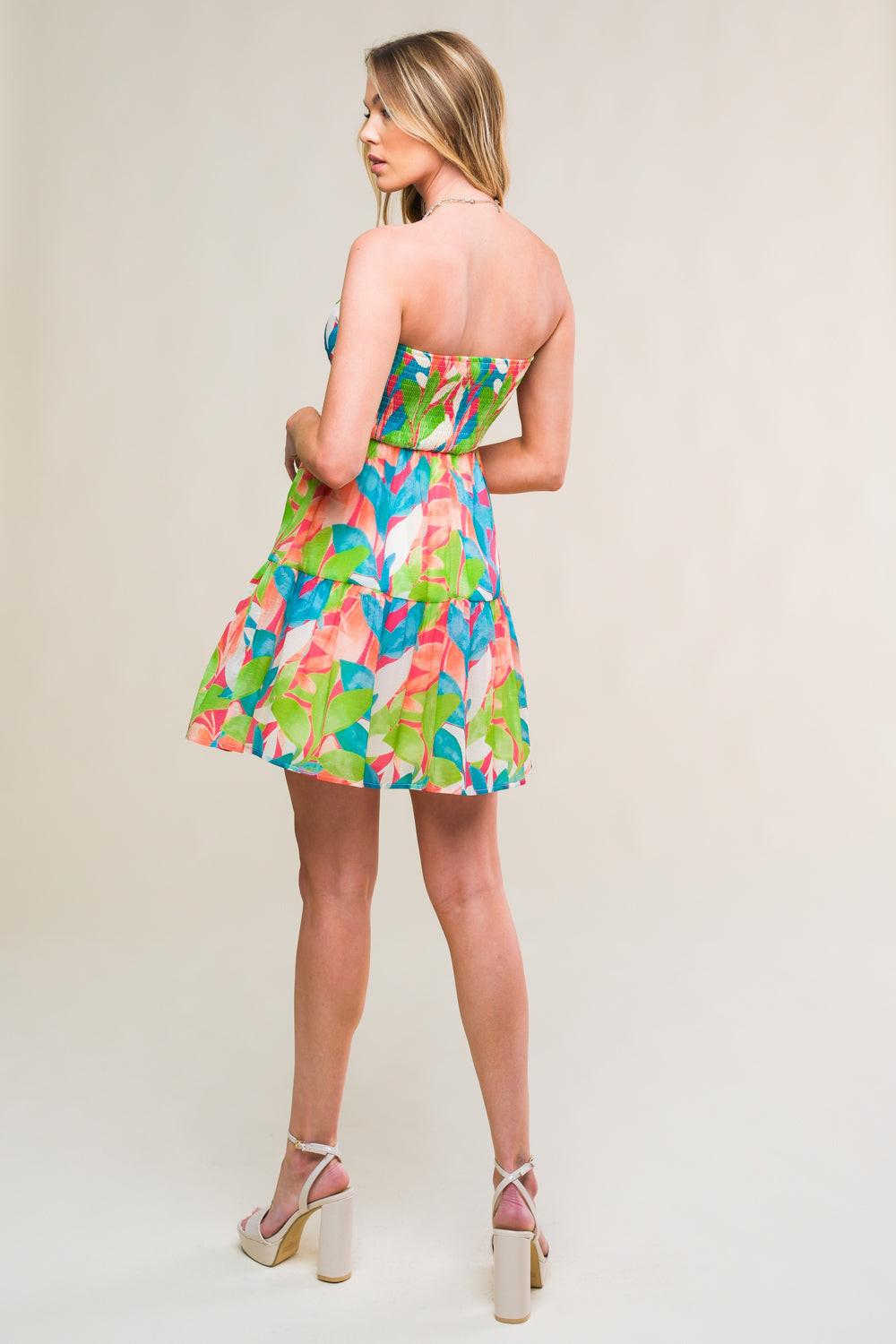 Pristine Presence Woven Mini Dress in fuchsia, view 6 — Soul Flow Apparel