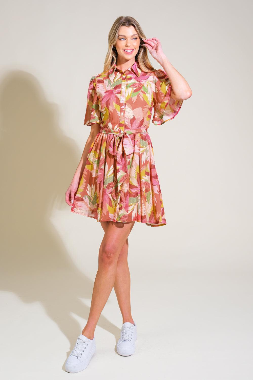 Whimsical Waves Woven Mini Dress in burgundy, view 5 — Soul Flow Apparel