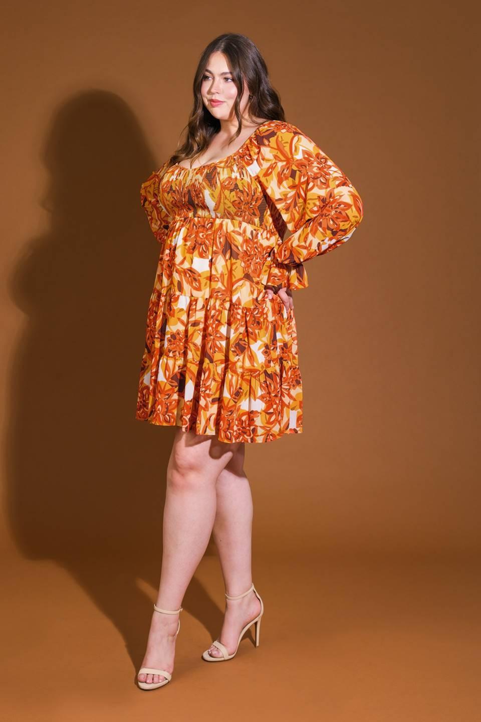 Stylish Certainty Woven Mini Dress in rust, view 3 — Soul Flow Apparel