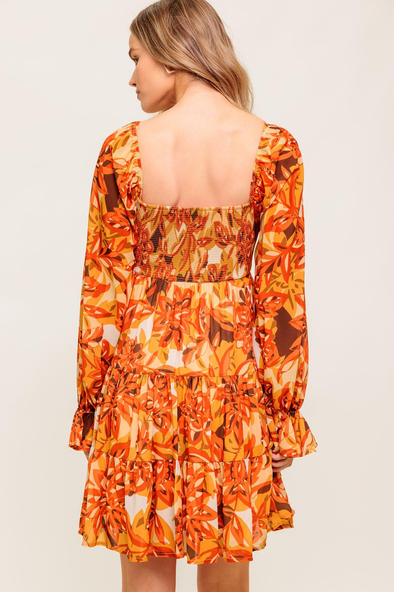 Stylish Certainty Woven Mini Dress in rust, view 6 — Soul Flow Apparel