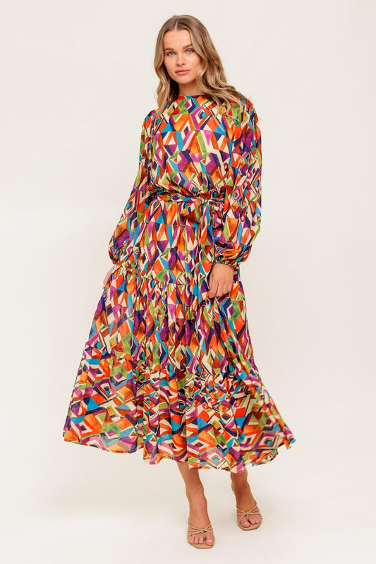 Your Sweetie Woven Midi Dress in plum matcha, view 1 — Soul Flow Apparel