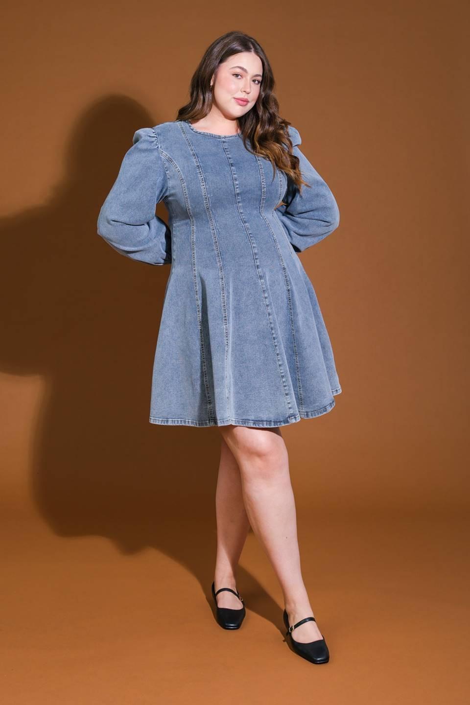 Your Sweetie Denim Mini Dress in blue acid, view 1 — Soul Flow Apparel