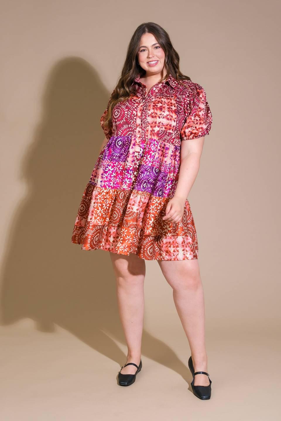 Keep It Interesting Woven Mini Dress in burgundy rust, view 1 — Soul Flow Apparel