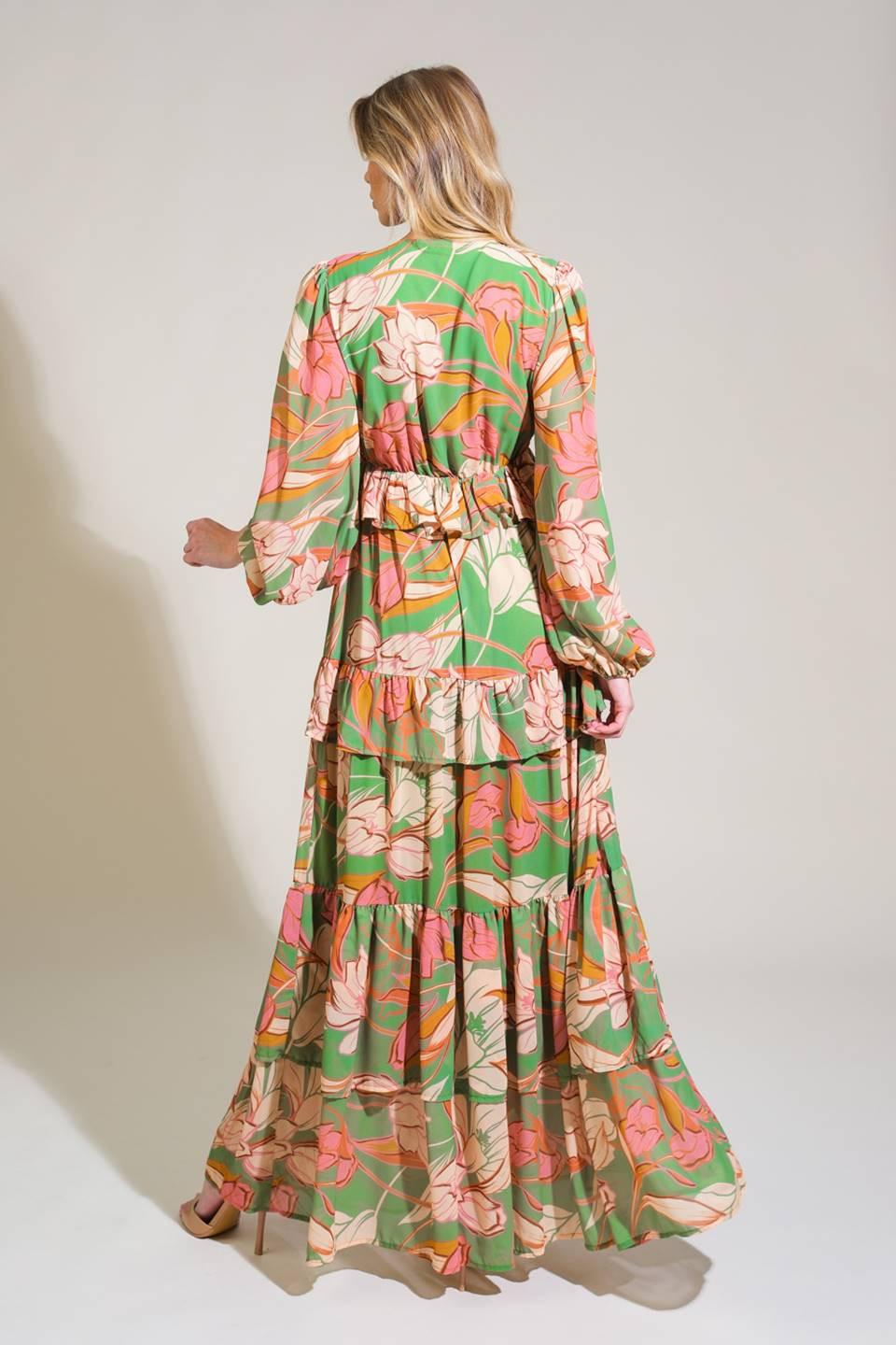 Grace in Every Step Woven Maxi Dress in sage, view 2 — Soul Flow Apparel