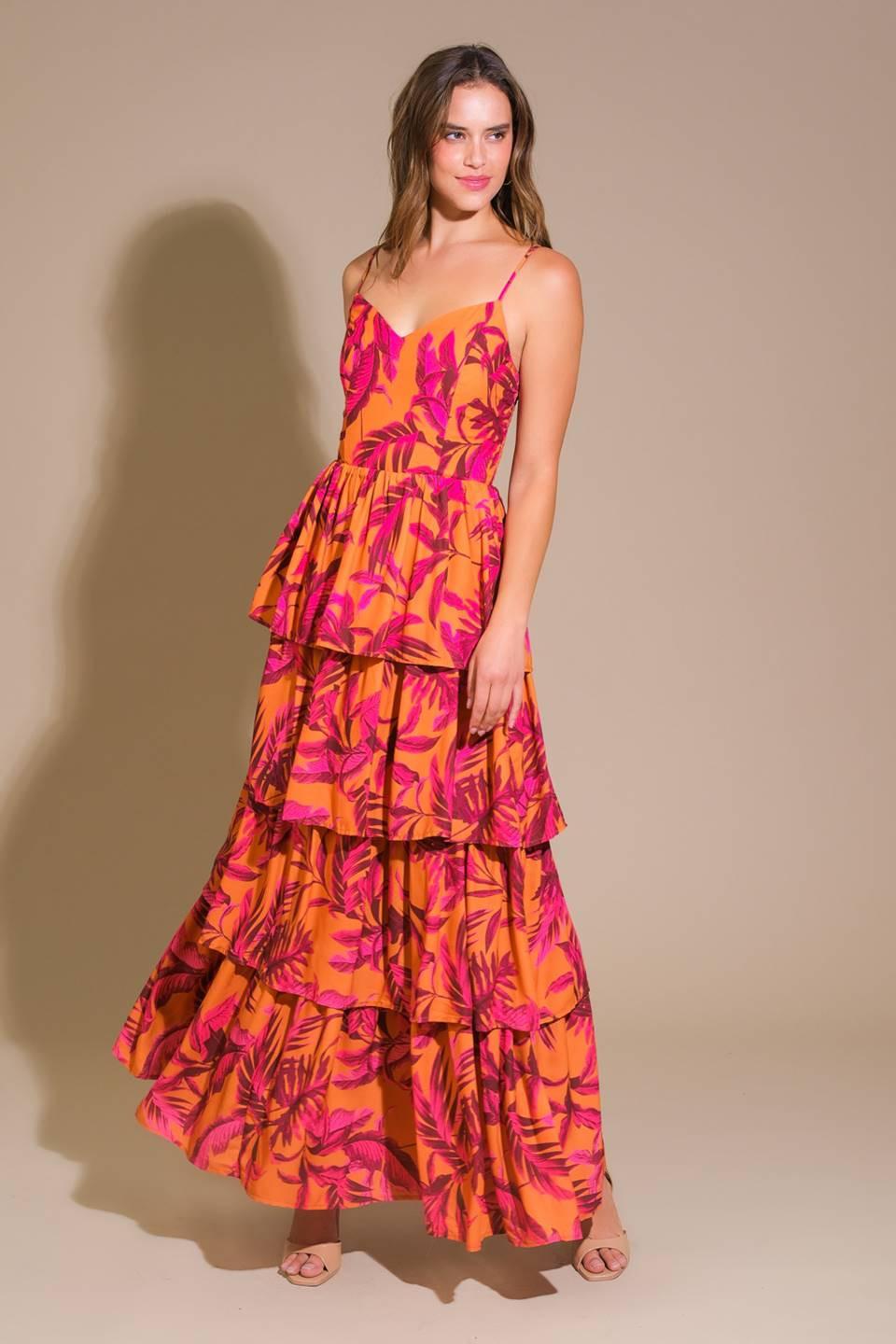 Very Impressive Woven Maxi Dress in rust, view 1 — Soul Flow Apparel