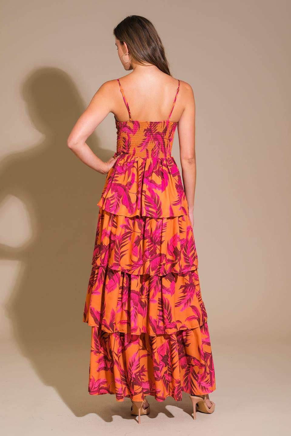 Very Impressive Woven Maxi Dress in rust, view 2 — Soul Flow Apparel