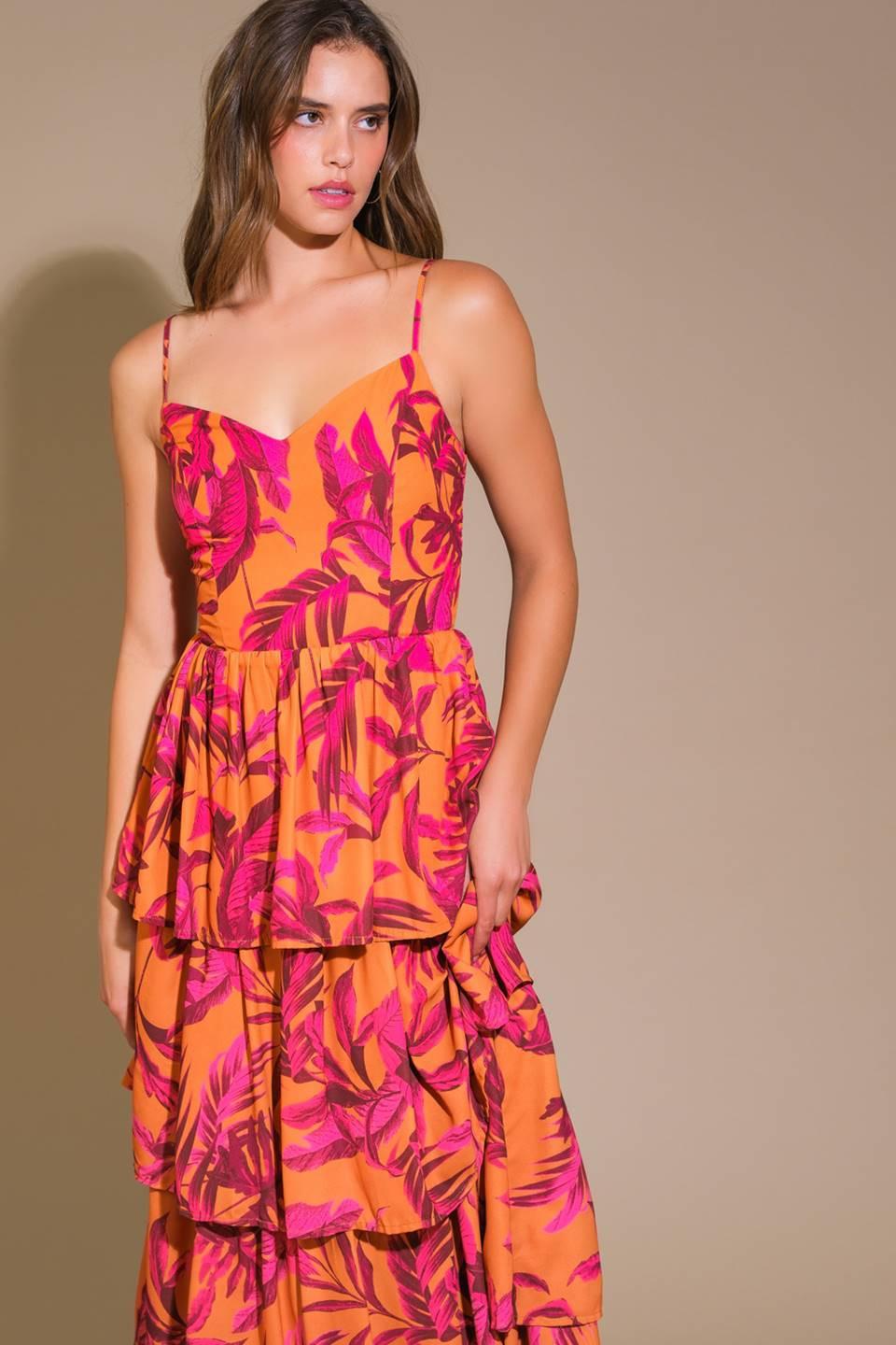 Very Impressive Woven Maxi Dress in rust, view 4 — Soul Flow Apparel