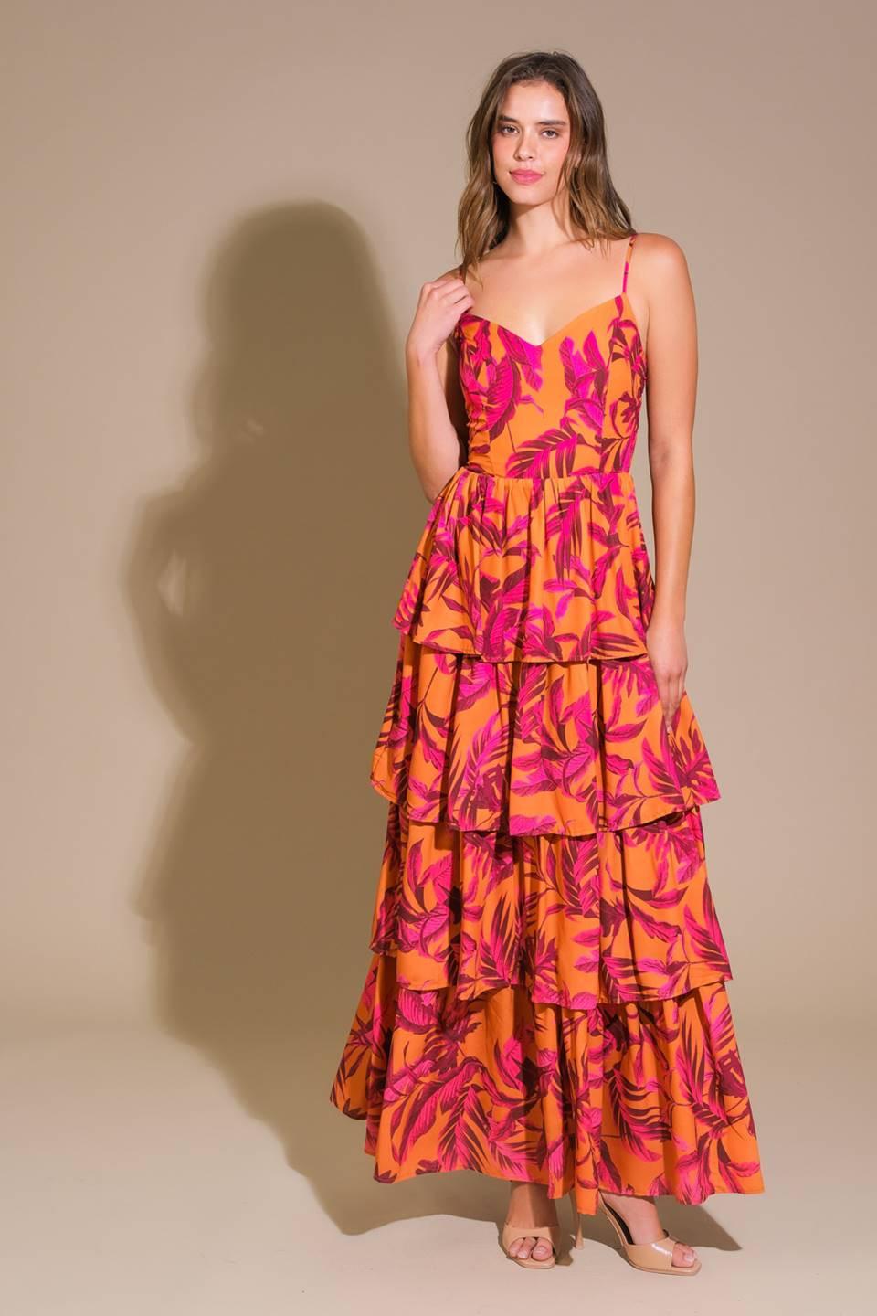 Very Impressive Woven Maxi Dress in rust, view 5 — Soul Flow Apparel
