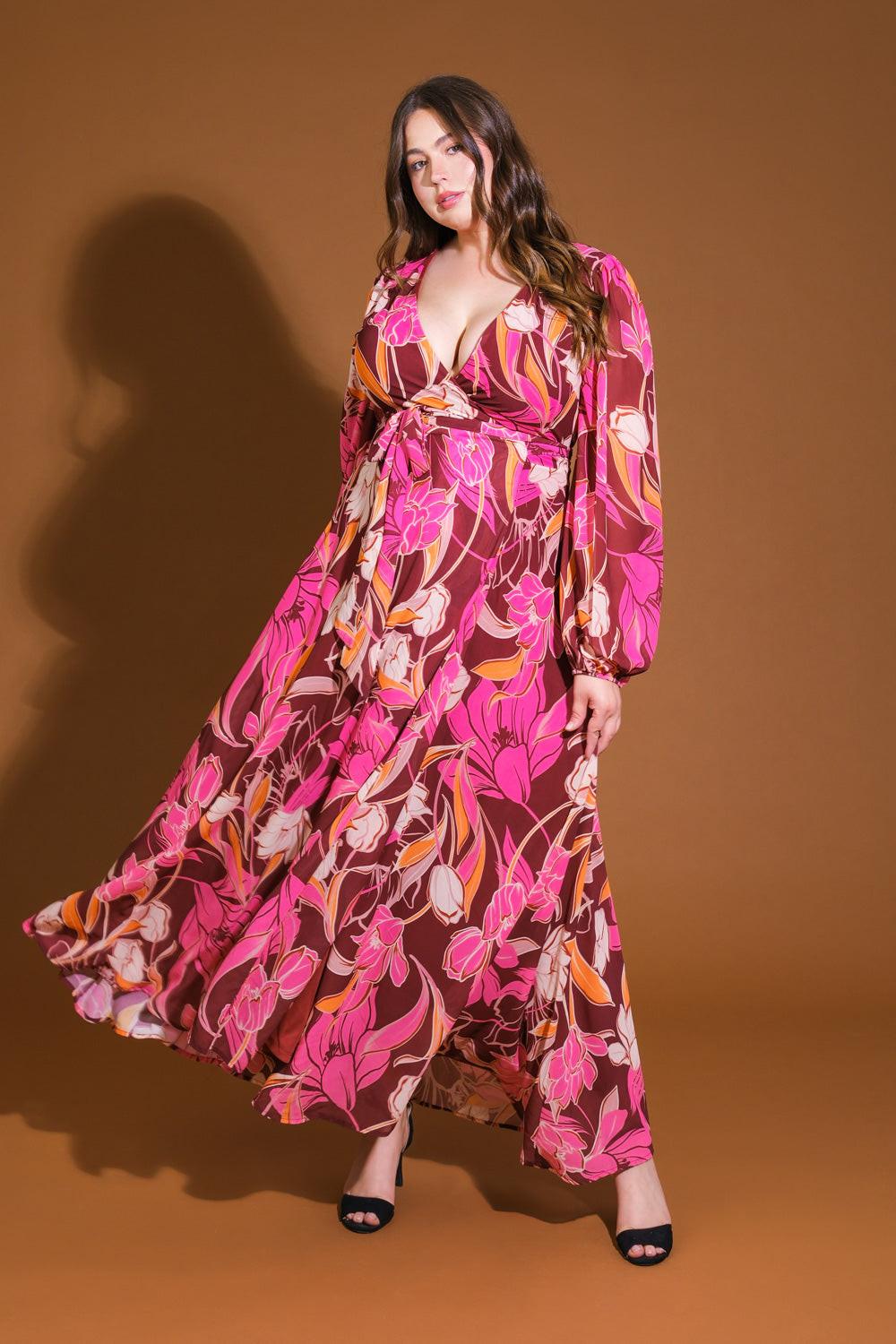 Lush Haven Woven Maxi Dress in burgundy, view 1 — Soul Flow Apparel