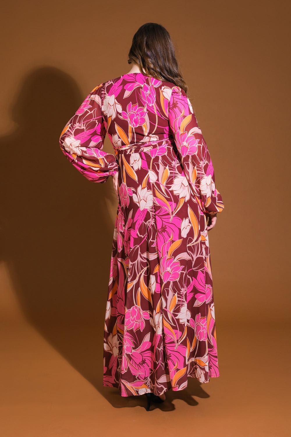 Lush Haven Woven Maxi Dress in burgundy, view 2 — Soul Flow Apparel
