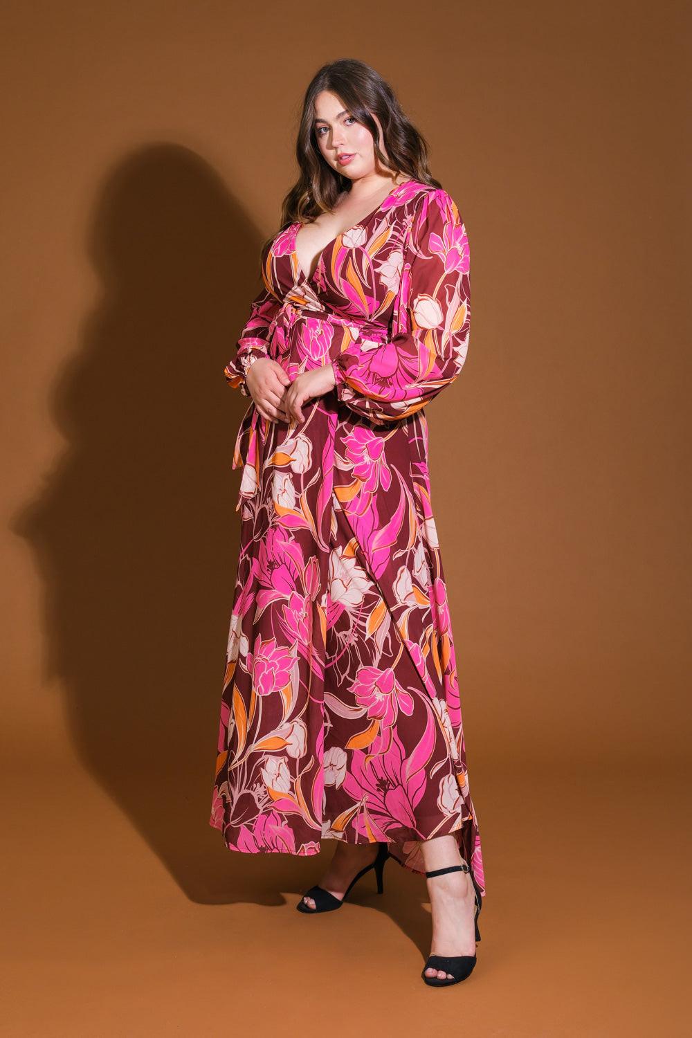 Lush Haven Woven Maxi Dress in burgundy, view 3 — Soul Flow Apparel