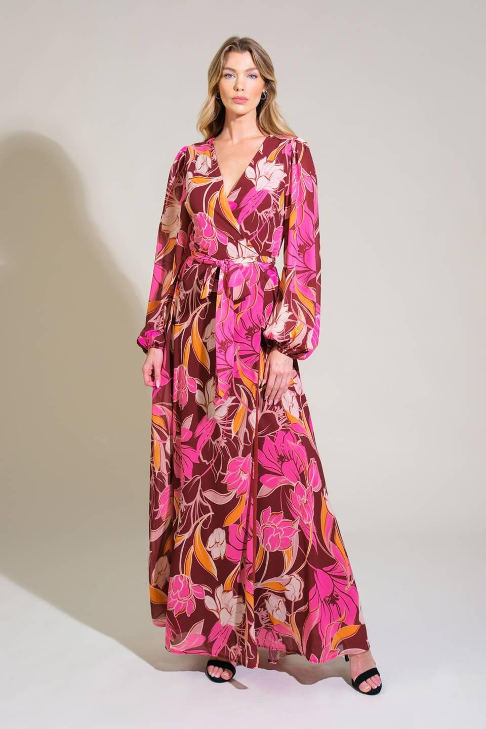 Lush Haven Woven Maxi Dress in burgundy, view 1 — Soul Flow Apparel