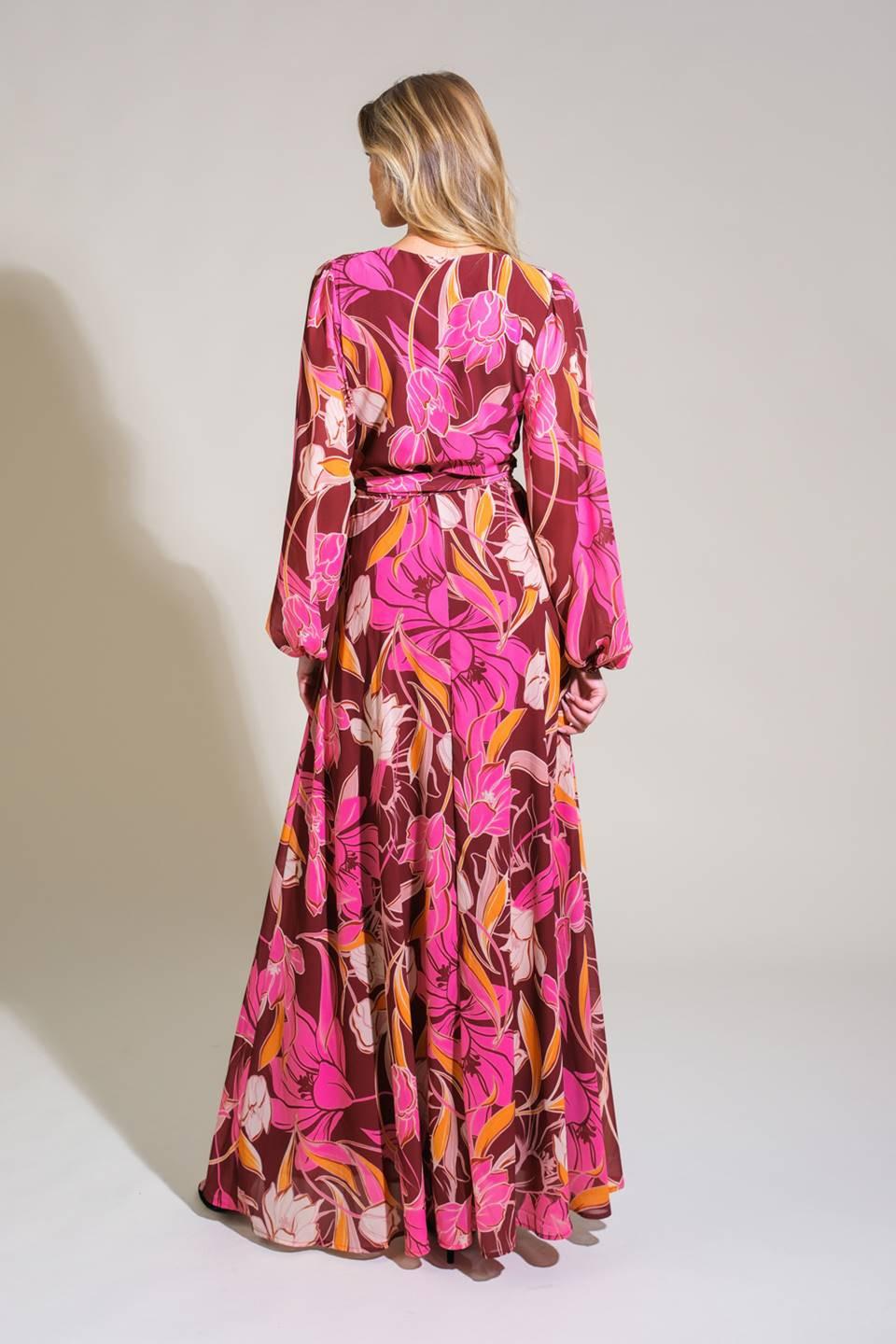 Lush Haven Woven Maxi Dress in burgundy, view 2 — Soul Flow Apparel