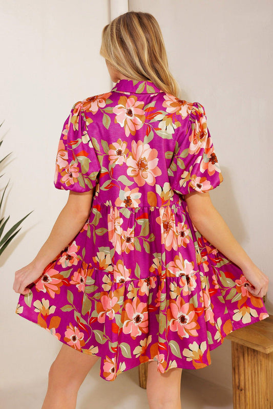Conceptually Chic Woven Mini Dress in purple, view 6 — Soul Flow Apparel