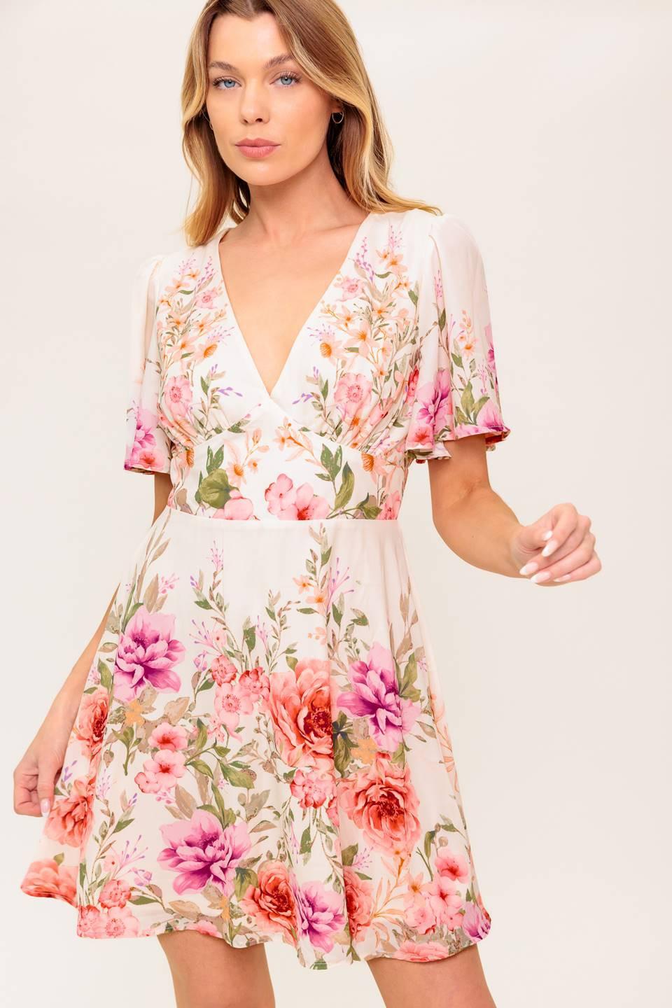 The World Awaits Light Pink Woven Mini Dress, view 5 — Soul Flow Apparel