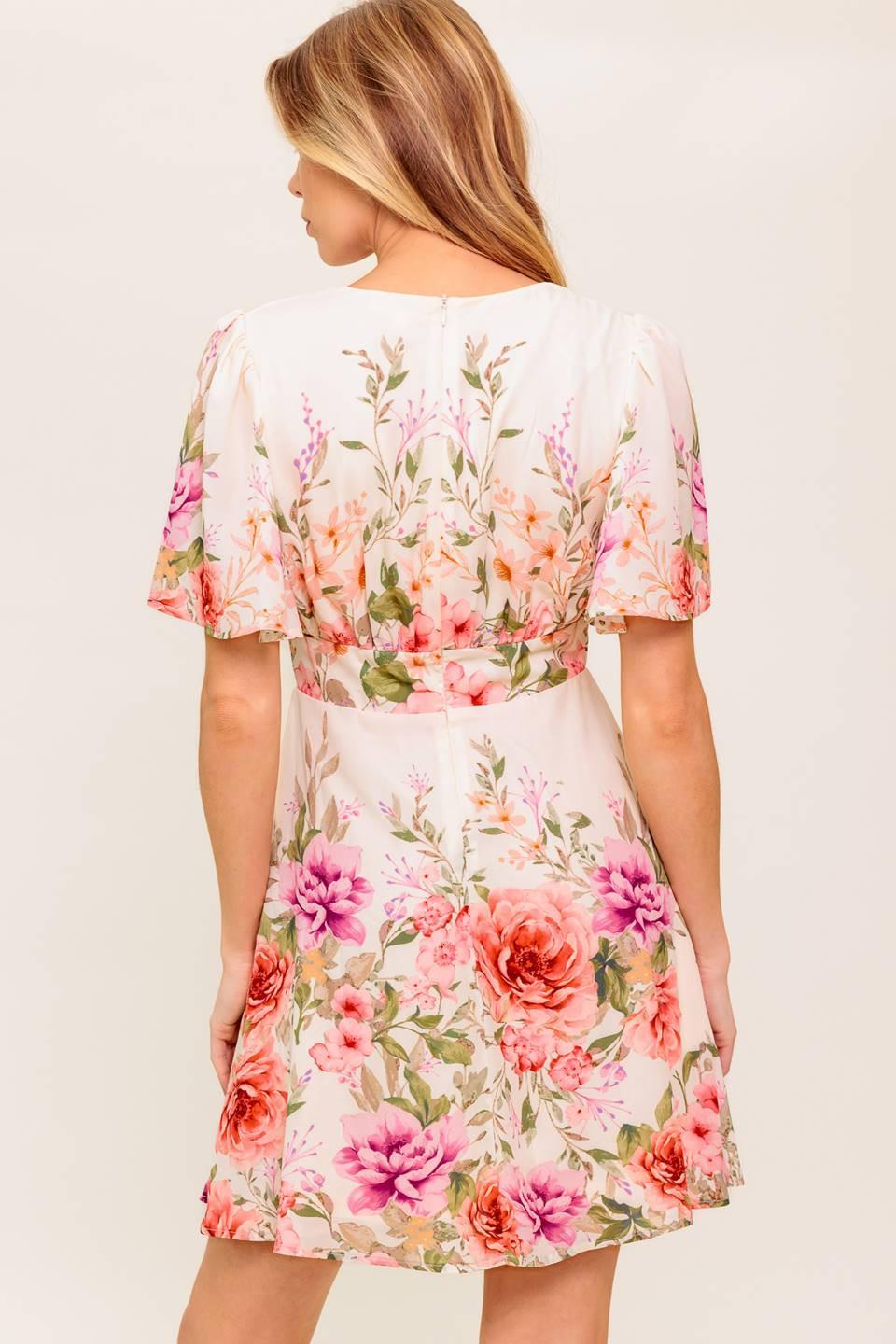 The World Awaits Light Pink Woven Mini Dress, view 7 — Soul Flow Apparel