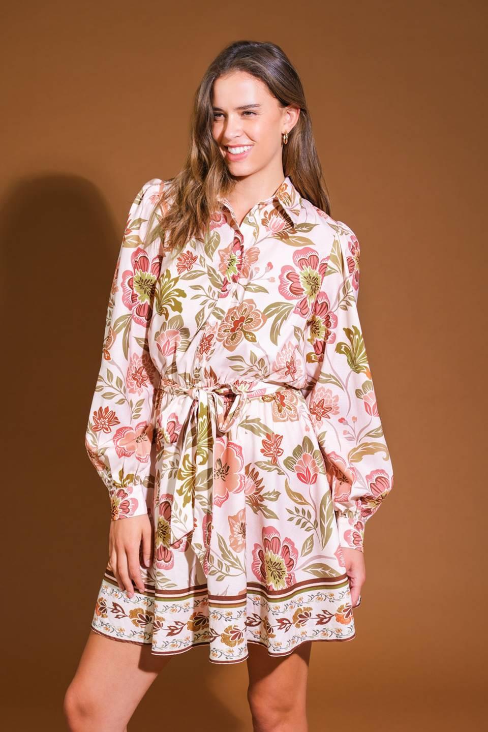 Desert Dawn Woven Mini Dress in ivory, view 4 — Soul Flow Apparel