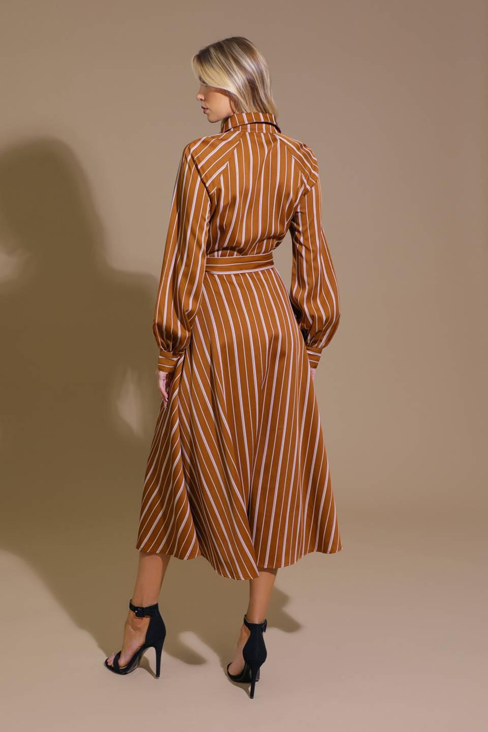 Forever Your Girl Woven Midi Dress in caramel, view 2 — Soul Flow Apparel