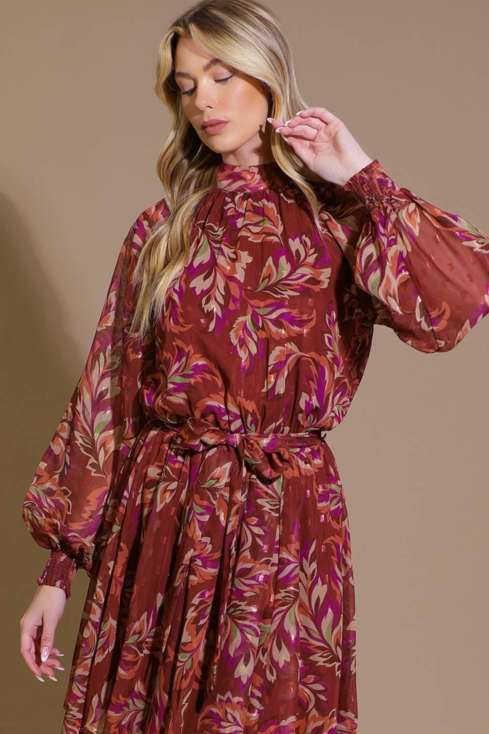 Artistic Essence Woven Mini Dress in terra cotta, view 4 — Soul Flow Apparel