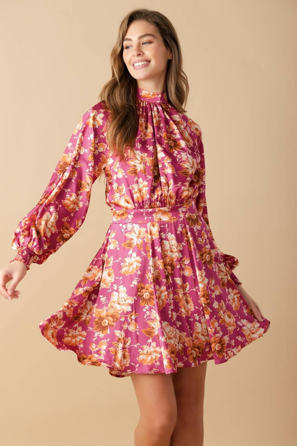 Luxe Legacy Woven Mini Dress in burgundy, view 3 — Soul Flow Apparel