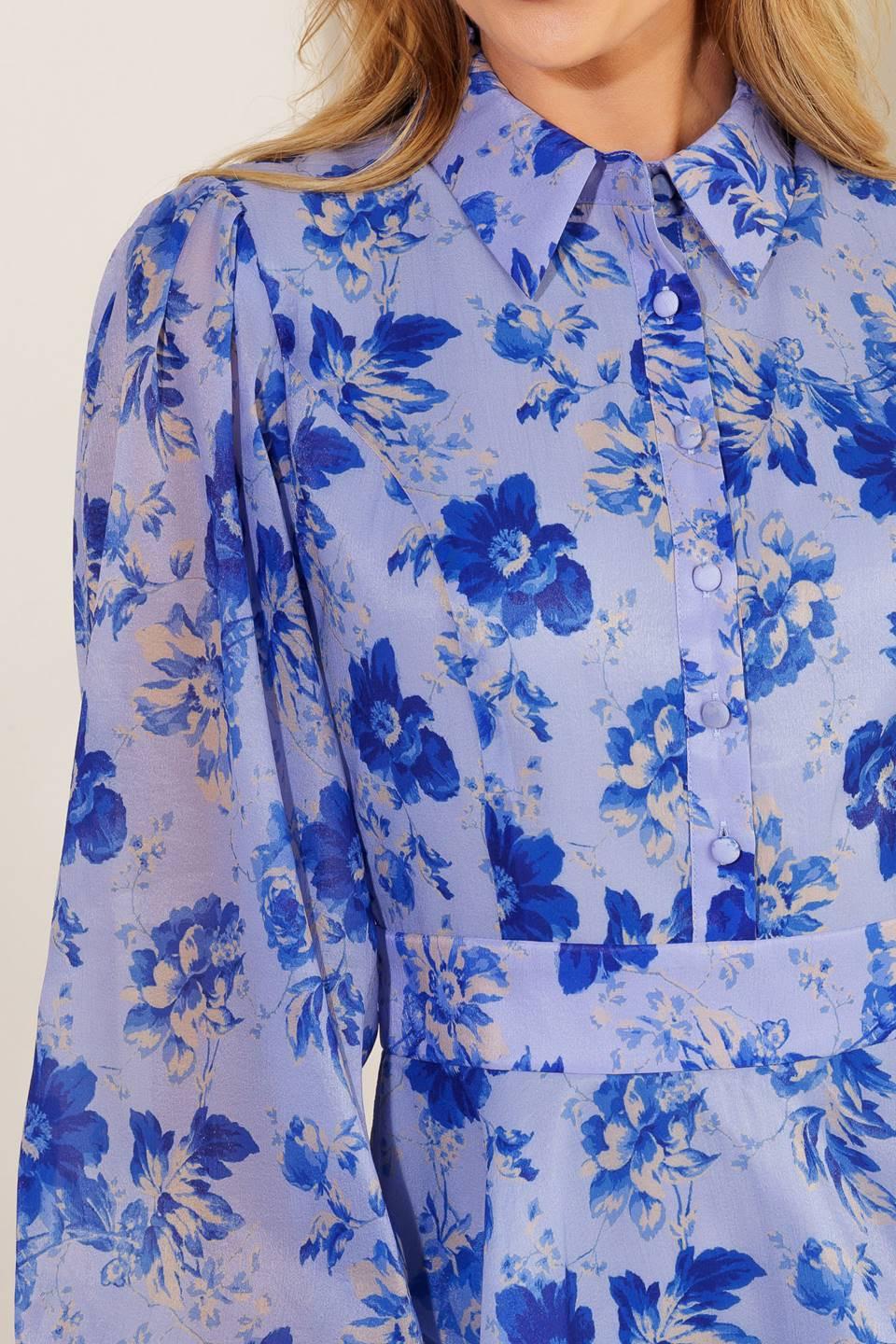 A Part of It Woven Mini Dress in powder blue, view 2 — Soul Flow Apparel