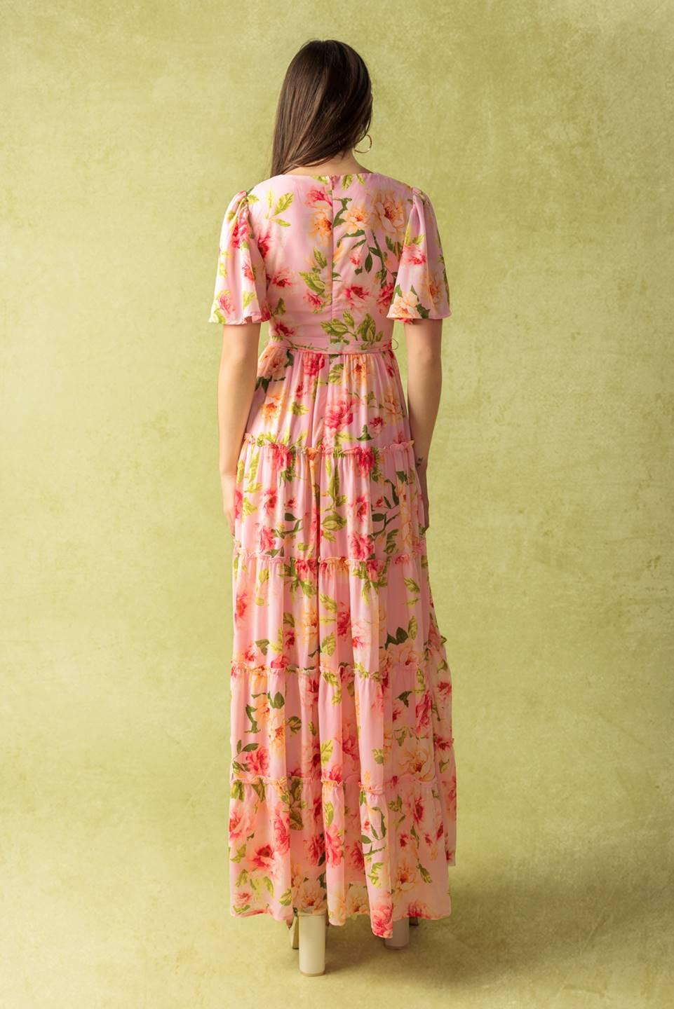 Which Chapter Woven Maxi Dress in light pink, view 7 — Soul Flow Apparel