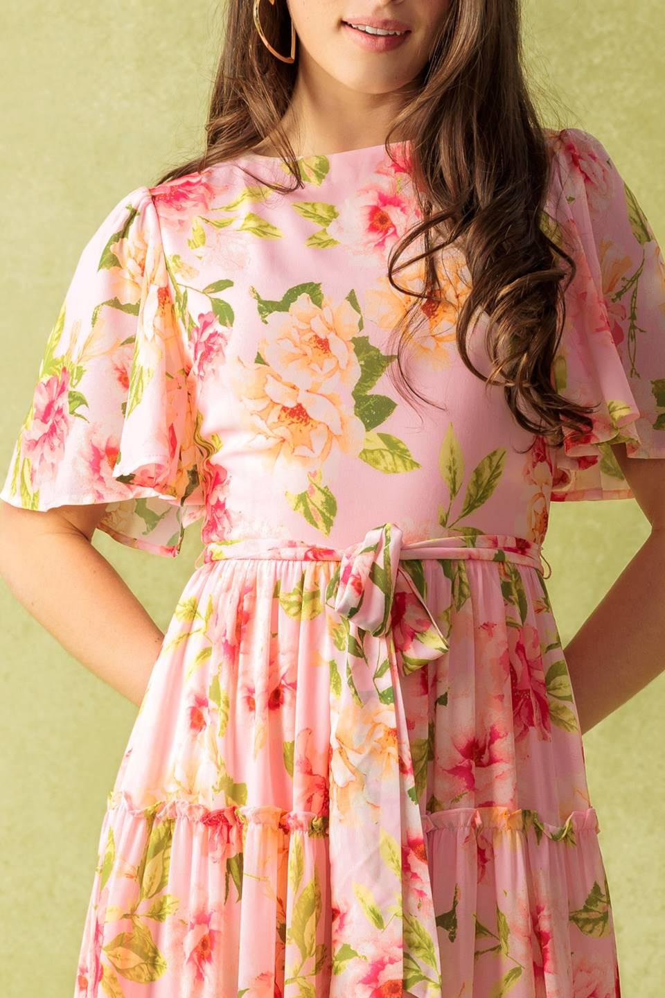 Which Chapter Woven Maxi Dress in light pink, view 9 — Soul Flow Apparel