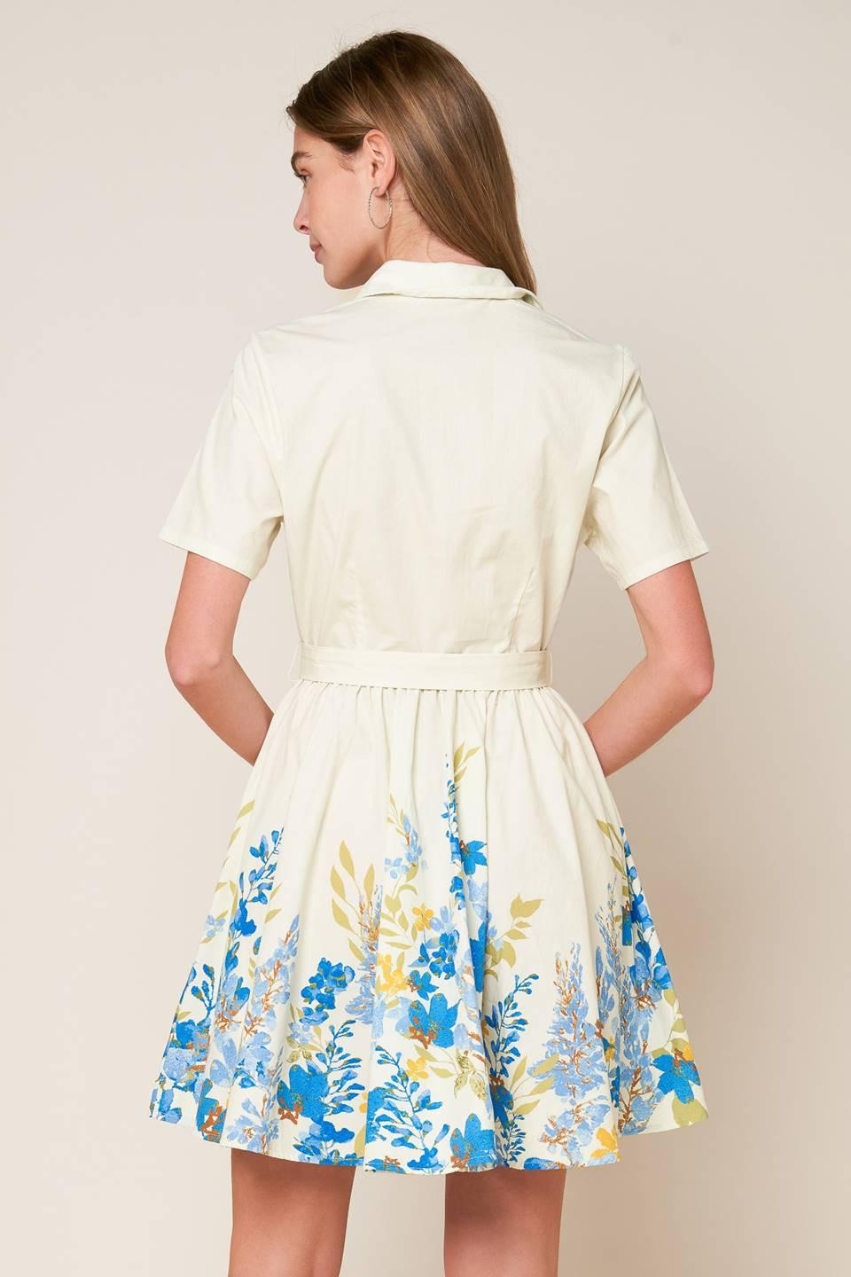 Always Remarkable Woven Mini Dress in ivory, view 3 — Soul Flow Apparel