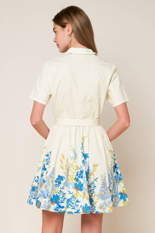 Always Remarkable Woven Mini Dress in ivory, view 3 — Soul Flow Apparel