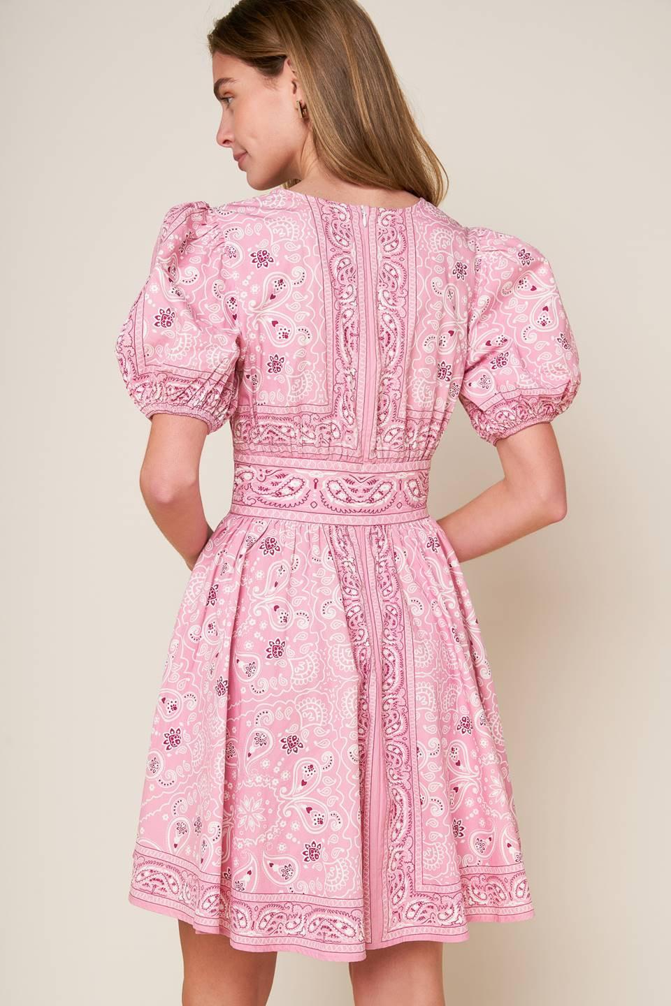 Exceptionally Pristine Woven Mini Dress in pink, view 5 — Soul Flow Apparel