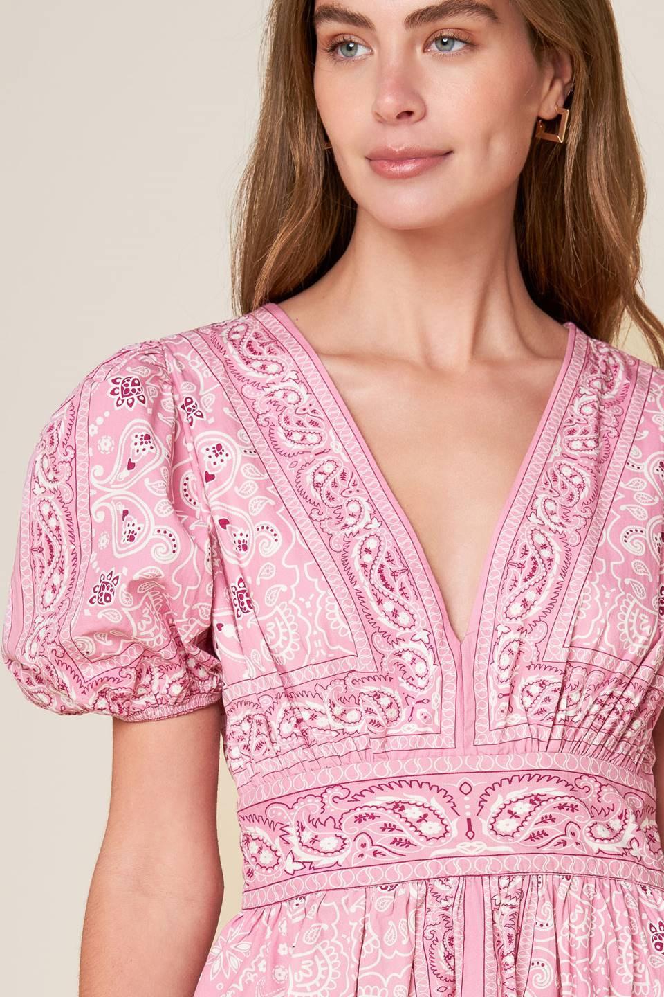 Exceptionally Pristine Woven Mini Dress in pink, view 6 — Soul Flow Apparel