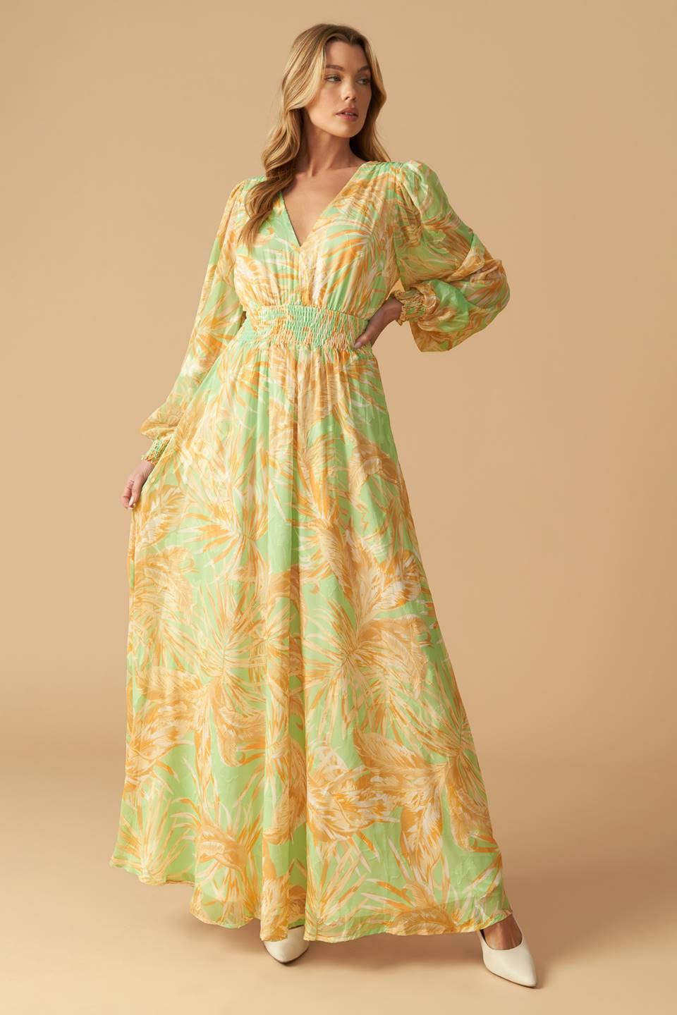 Sunset Sashay Woven Maxi Dress in sage, view 4 — Soul Flow Apparel