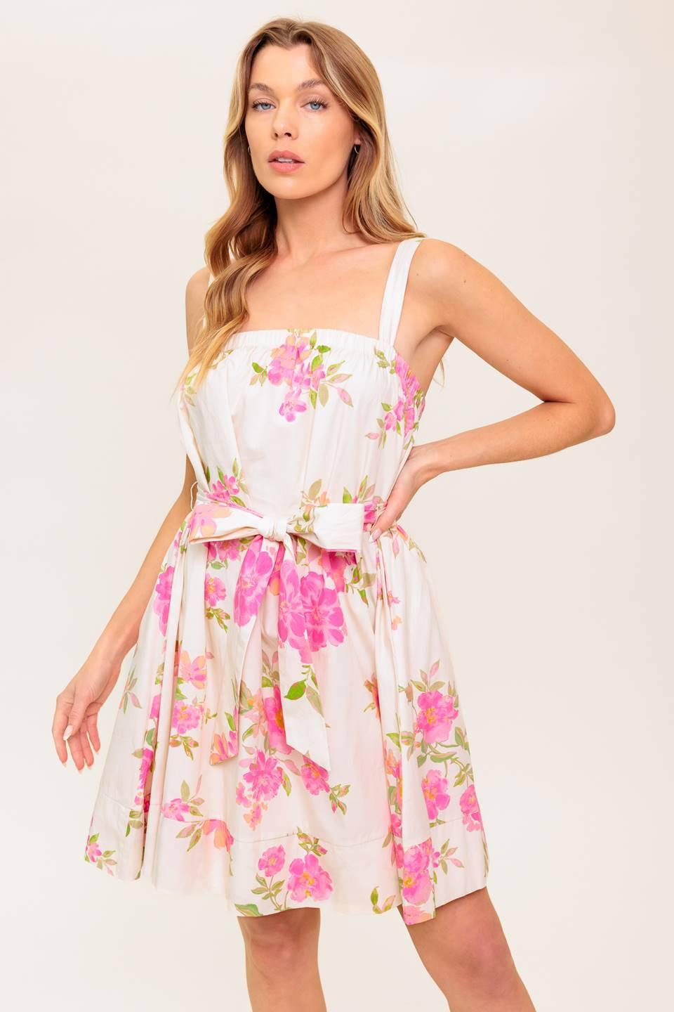 Perfect Afternoon Woven Mini Dress in ivory, view 3 — Soul Flow Apparel