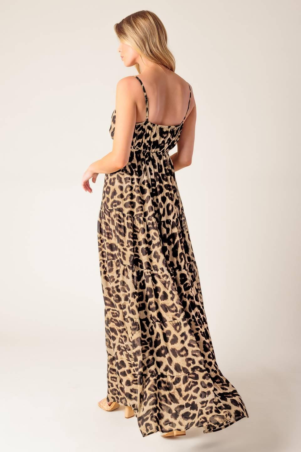 Beach Bum Leopard Woven Maxi Dress, view 8 — Soul Flow Apparel