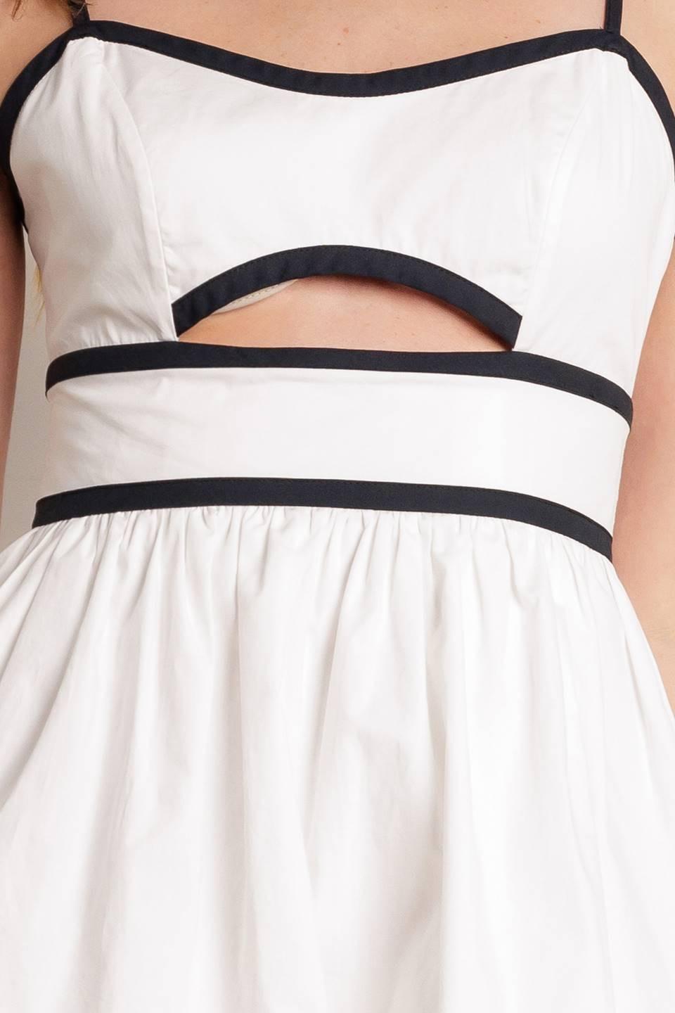 Go Getter Woven Midi Dress in white, fabric swatch — Soul Flow Apparel