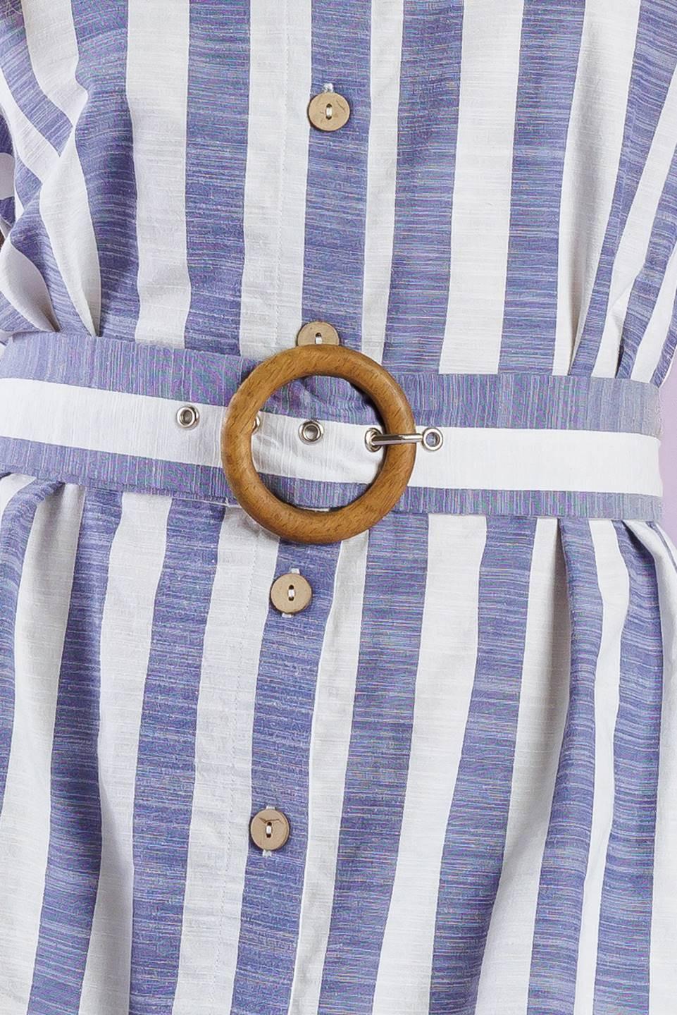 Would've Been the One Woven Midi Dress in blue white, fabric swatch — Soul Flow Apparel