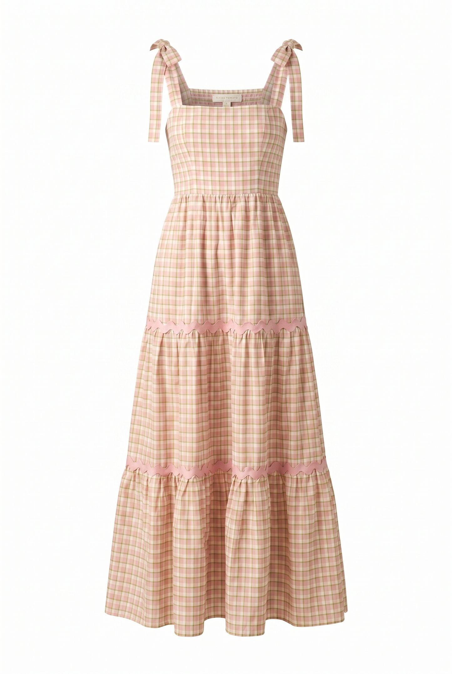 Imagine That Green Pink Plaid Midi Dress — Soul Flow Apparel