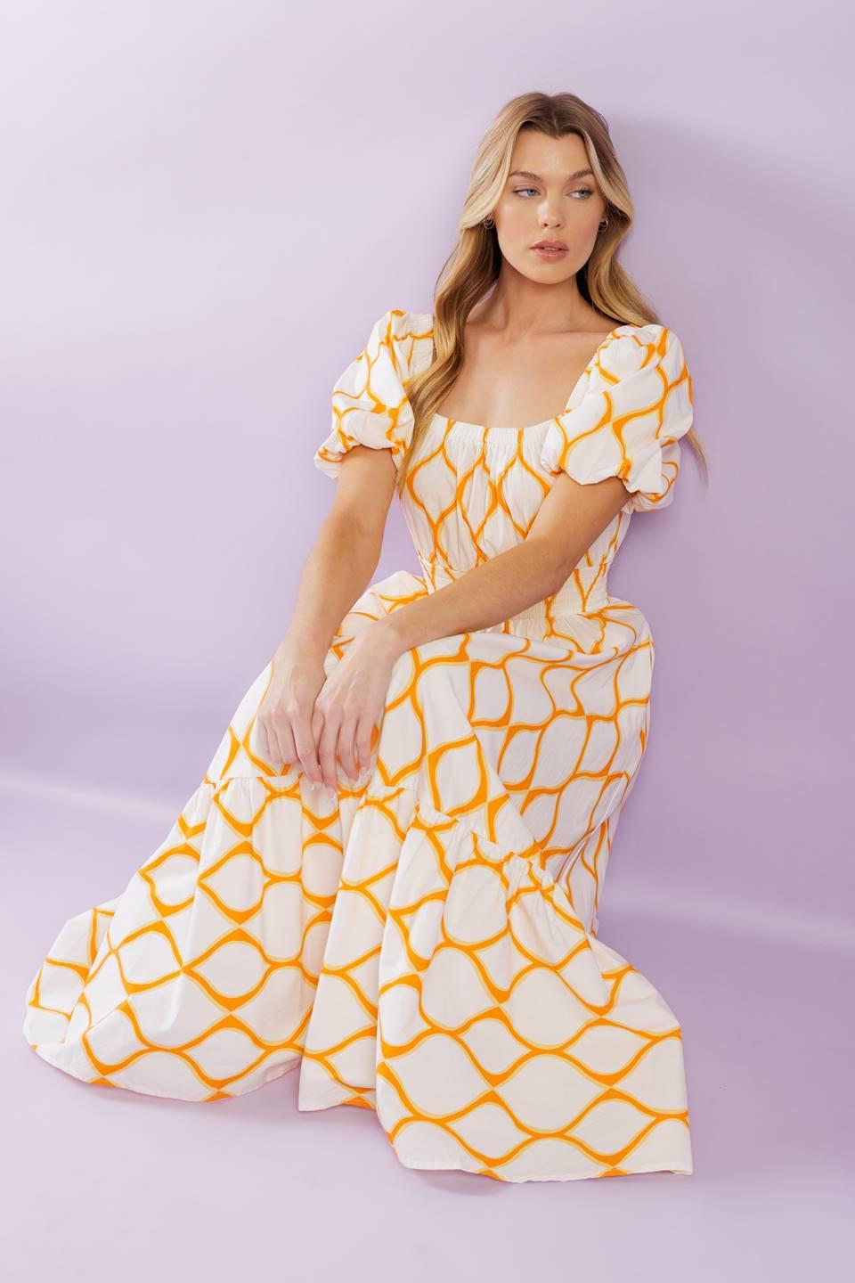 Iconic Summer Woven Midi Dress in ivory, view 7 — Soul Flow Apparel