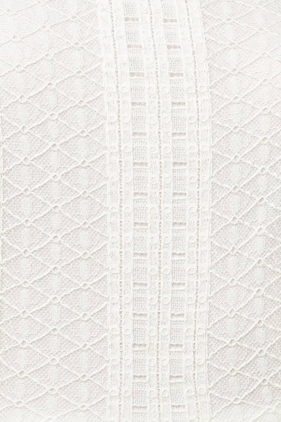 After the Rain White Lace Maxi Dress in off-white, fabric swatch — Soul Flow Apparel