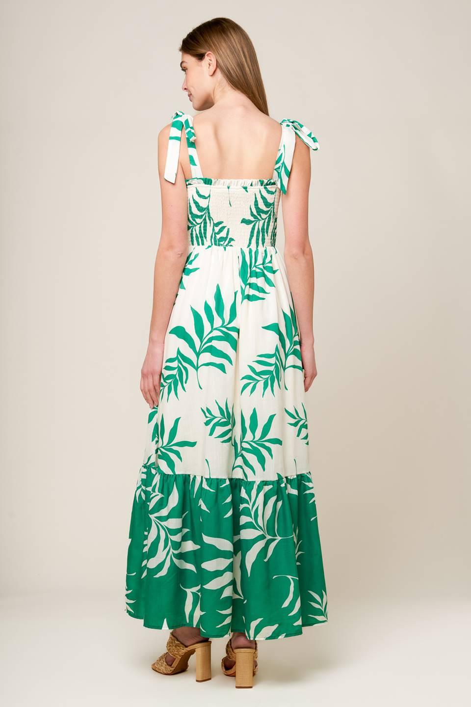 Dream with Me Woven Maxi Dress in ivory green, view 5 — Soul Flow Apparel