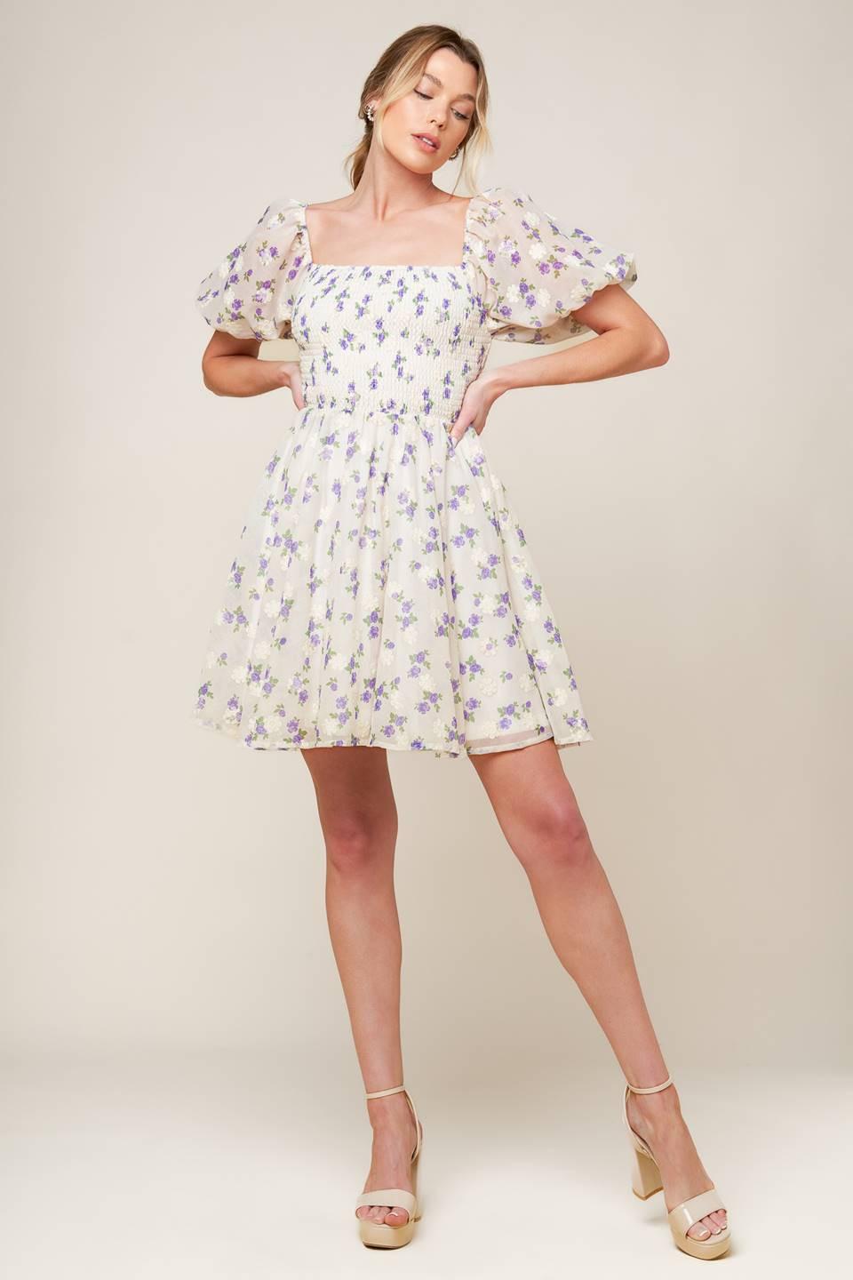 Making Connections Cream Woven Mini Dress, view 3 — Soul Flow Apparel