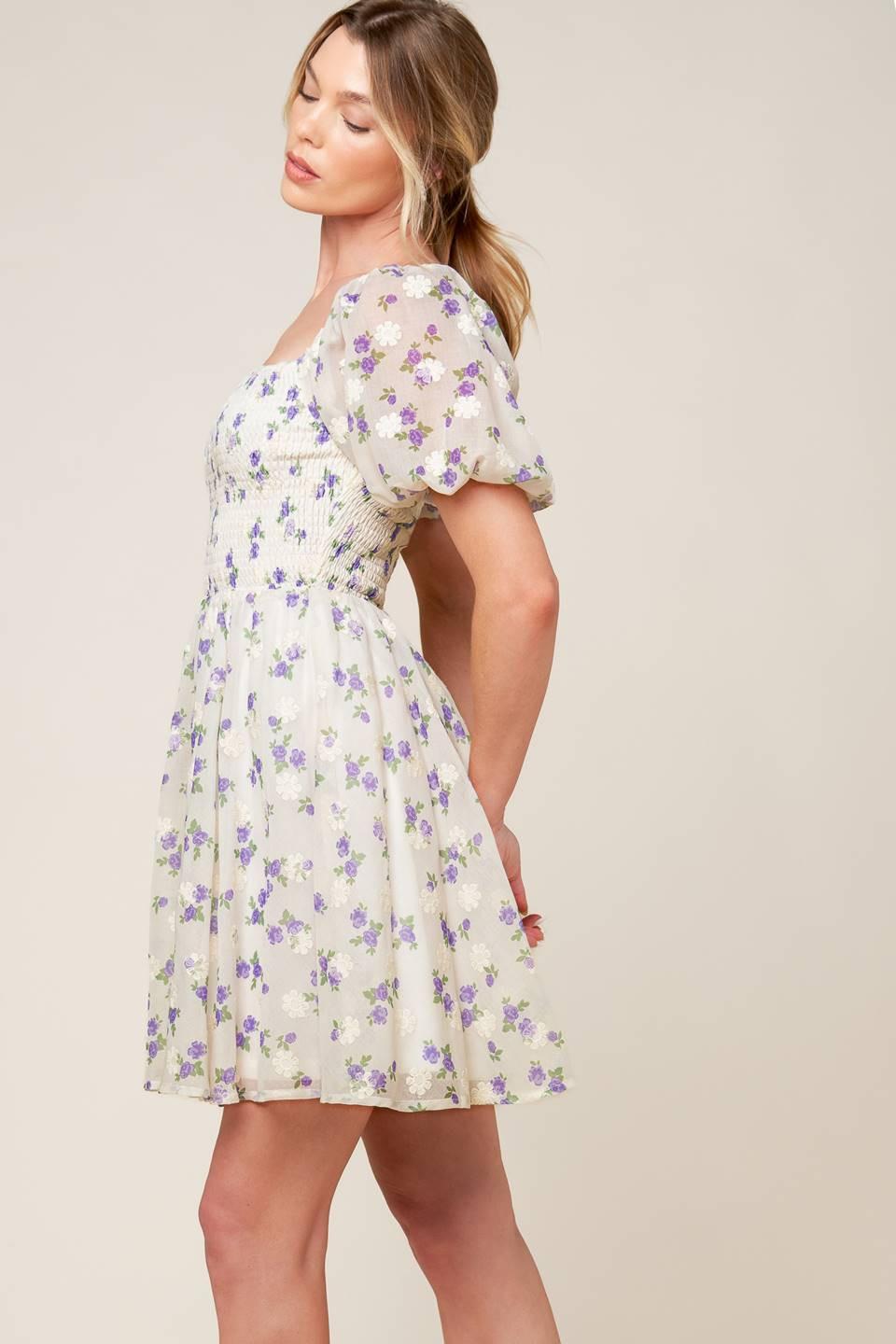 Making Connections Cream Woven Mini Dress, view 4 — Soul Flow Apparel