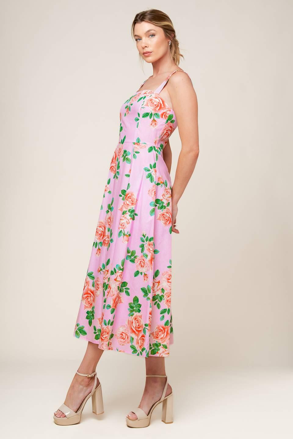 Time for Team Woven Midi Dress in blush, view 4 — Soul Flow Apparel